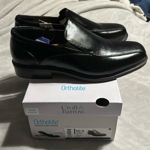 Croft & Barrow Men’s Perry Black Dress Shoe 10.5 Wide Width